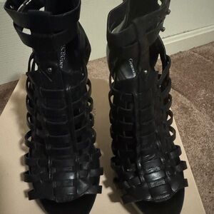 BCBGeneration Black Woven Heels